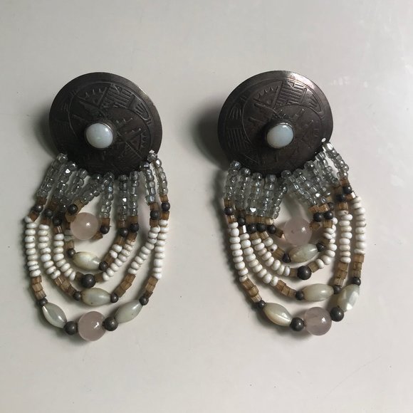 Southwest Beaded Earrings - Picture 2 of 2